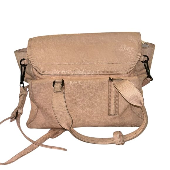 3.1 Phillip Lim Pashli Large Pebbled Leather Front Gussets Satchel Handbag - Picture 3 of 7